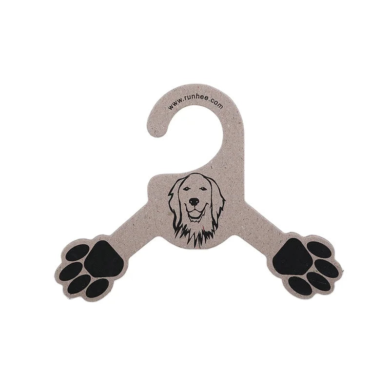 Hot Selling Custom Fashion Kraft Paper Dog Clothes Hanger Pet Display Hanger Cardboard Hangers for Dog Harness