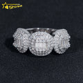 Hot Sale Fashion Jewelry Hip Hop Iced Out Rings 925 Silver VVS Diamond Moissanite Ring