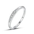 Eternity Luxury CZ Zircon Joya De Plata 925 Silver Ring Fashionable Personalized Jewelry Rhodium Plating for Weddings Parties