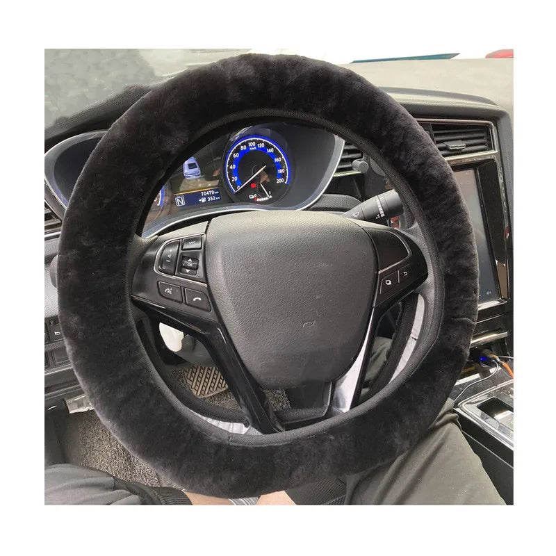 Bering Eco-Friendly Modern Sheepskin Custom Steering Wheel Cover for 14-16 Inch Cars