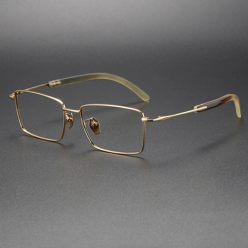 H2301 Buffalo Horn Glasses Frame Men Optical Square Eyeglasses Frame Ox Horn Male High Quality Clear Spectacles