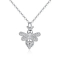REETI Wholesale Rhodium Plating Fashion Necklace Jewelry Cz Zircon Women Pendant Necklaces 925 Silver Wedding Fashionable Bee