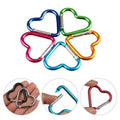 Aluminum Heart Shaped Caribeaner Keychain Hook in Different Colors