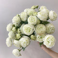 Wedding Decoration 3 Heads 51cm White Peony Artificial Flower Artificial Ranunculus Flower Artificial Peony