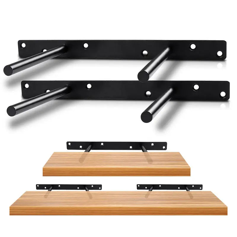 Floating Hidden Bracket Concealed T Iron T-Shaped 300mm Blind Supports Wall Mounted Invisible Shelf Brackets