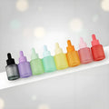 WOGU Printing Painting Nail Polish Oil Essence Serum Dropper Glass Bottles 20ml Flat Frosted Skincare Cosmetic Packaging