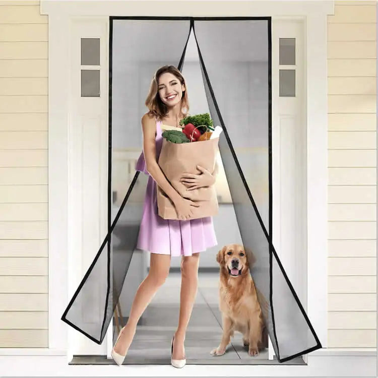 38-Inch X 83-Inch Modern Style Mosquito Screen Mesh Door Net with Magnets Easy Install Magnetic Mesh Curtain