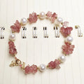 Romantic 7-8mm Natural Freshwater Pearls Bracelet Amethyst Natural Stone Crystal Bracelet Gold Healing Wholesale for Gifts