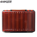 NEWMAJOR Large Multifunction Waterproof Storage Fishing Tackle Boxes Transparent Hard Plastic 10g Squid Bait Hook Lure Outdoor