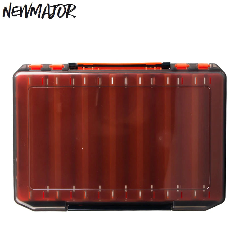 NEWMAJOR Large Multifunction Waterproof Storage Fishing Tackle Boxes Transparent Hard Plastic 10g Squid Bait Hook Lure Outdoor