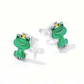 Custom Earrings OEM S925 Sterling Silver Frog Stud Earrings Hypoallergenic Animal Theme Boho Jewelry for Women Girls Gift