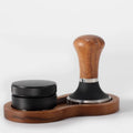 Tamping Station Espresso Tamper Holder - Rustic Barista Tools - Solid Wood Suitable for Coffee Tamper and Coffee Distributor