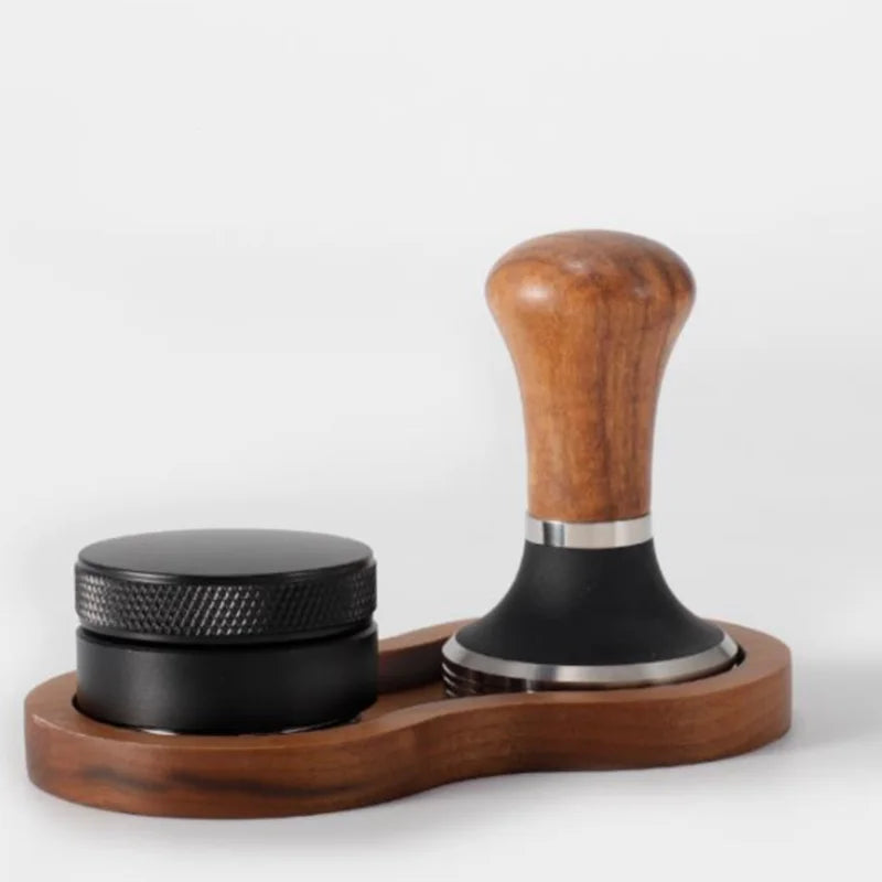 Tamping Station Espresso Tamper Holder - Rustic Barista Tools - Solid Wood Suitable for Coffee Tamper and Coffee Distributor
