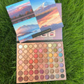 63 Color  Beauty Eye Shadow Mountain and Snow Scenery Factory Direct Custom Waterproof  Large Sequin  Luminous  Powder