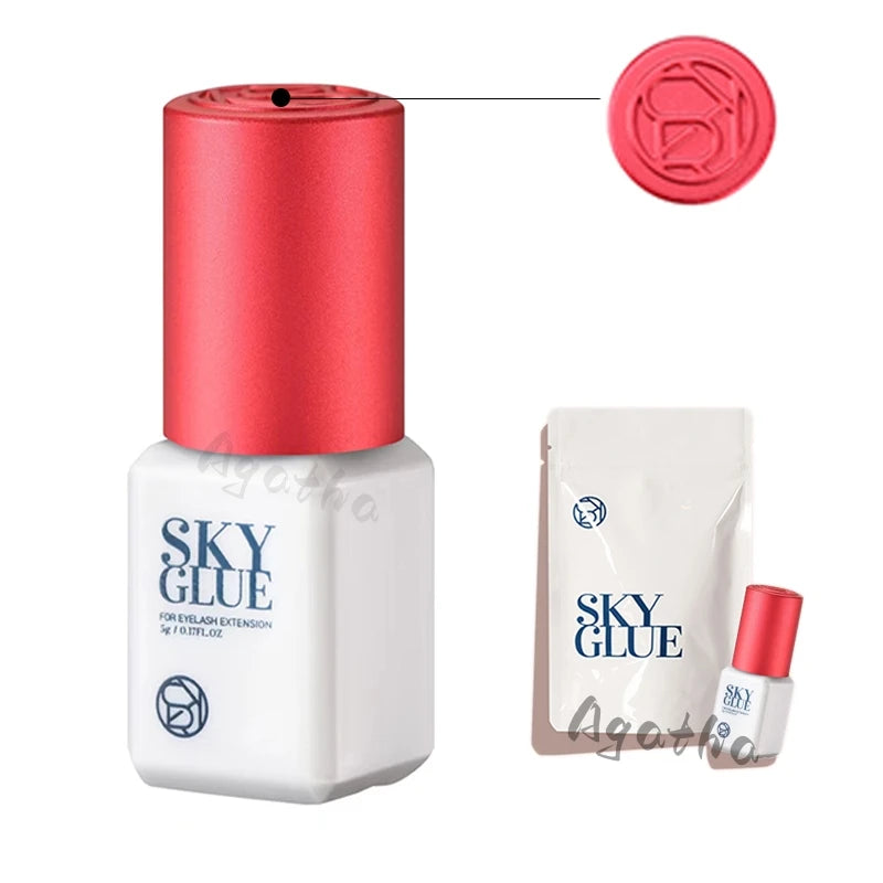 Private Label Sky Glue S+ Red/black/blue Lid Glue With Original Package Eyelash Extension 5ml Extension Glue