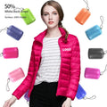 Factory Lightweight Blank Winter Women's Down Coats Custom Puffer Jacket Women