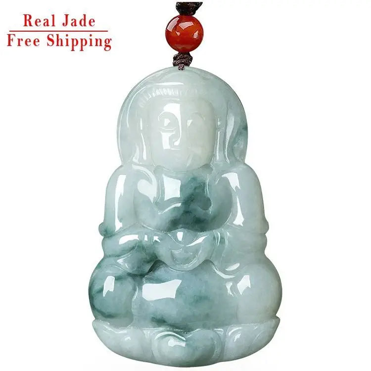 Certified Jadeite Type a Natural Myanmar Jade Jade Buddha Maitreya Buddha Pendant Ice Jade Pendant Female Myanmar  Wholesale