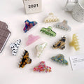 Wholesale Hair Accessories Personalized Shark Hair Claw Clip Words Custom Logo Crystals Name Acetate Fancy Hair Claws for