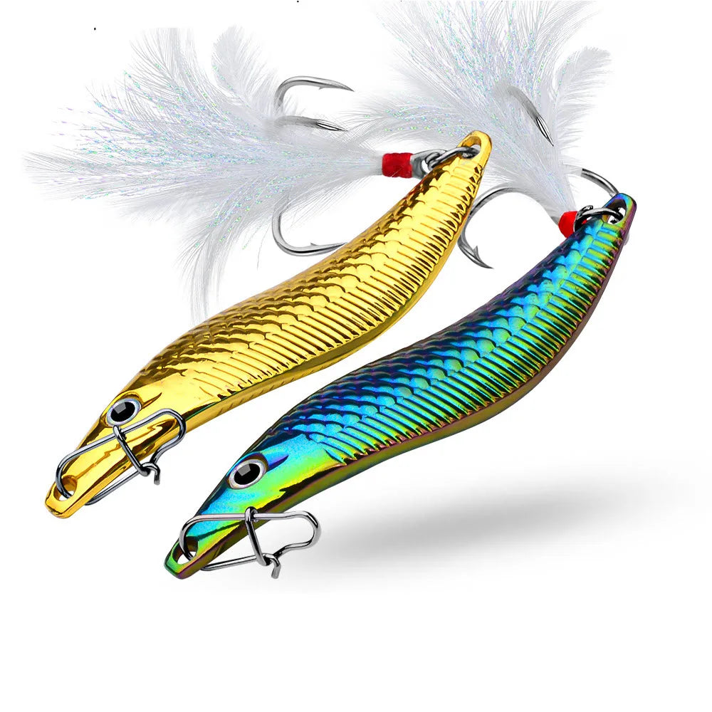 Leech Spoon Fishing Lure 7-20gram Fishing Spoon Metal 8 Color Leech Fishing Spoons for Bass