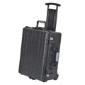 Black Large Waterproof Hard Plastic Trolley Rolling Tool Cases