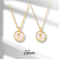 HOVANCI 2022 New Flower Classic Elegant Rose Medal Pendant 14k Gold Plated Stainless Steel Necklace