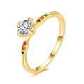 Luxury Women's Rings Zircon Platinum/Gold Plated Brass Trendy Jewelry for Wedding & Anniversary Wholesale
