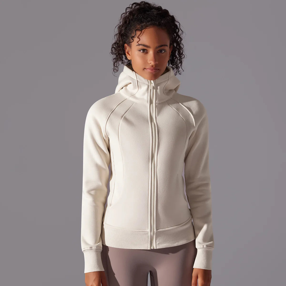 Custom LOGO Women Yoga Gym Casual Hoodie Jacket Fleece Keep Warm Woman's Autumn Winter Outdoor Jogging Jacket