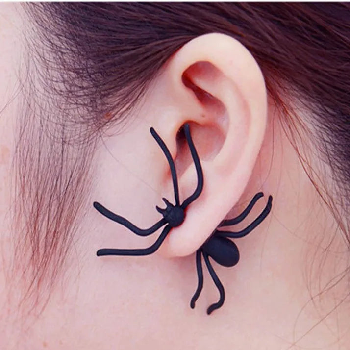 Wholesale 4cm Personalized Black Spider Earring Clip Spider Earring Cuff