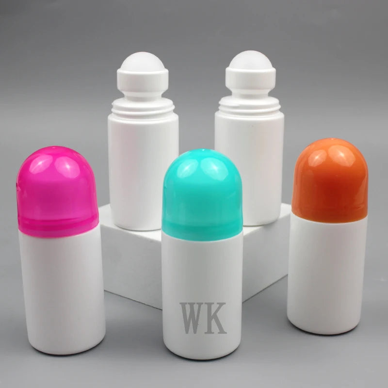 Manufacturer HDPE Plastic 30ml 50ml 60ml 70ml Deodorant Roll on Bottle Perfume