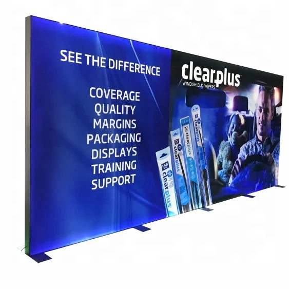 Hot Sale Custom Dye Sublimation Graphic Aluminum Frame LED Display Stand Advertising Light Box for Promotion Booth Easy Assembly