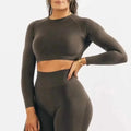 HOT SALE Amplify Gym Wholesale Crop Top T Shirt Athletic Workout Sports Performance Workout Gym Yoga Long Sleeves Shirts