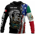 Fitspi Personalized Name Mexico Half Usa Eagle Mexican Hoodie 3d Us Size Best Price Sweatshirt Pullover Wholesale
