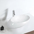 Oval Counter Lavatory White Hand Made Art Ceramic Lavabo Basin