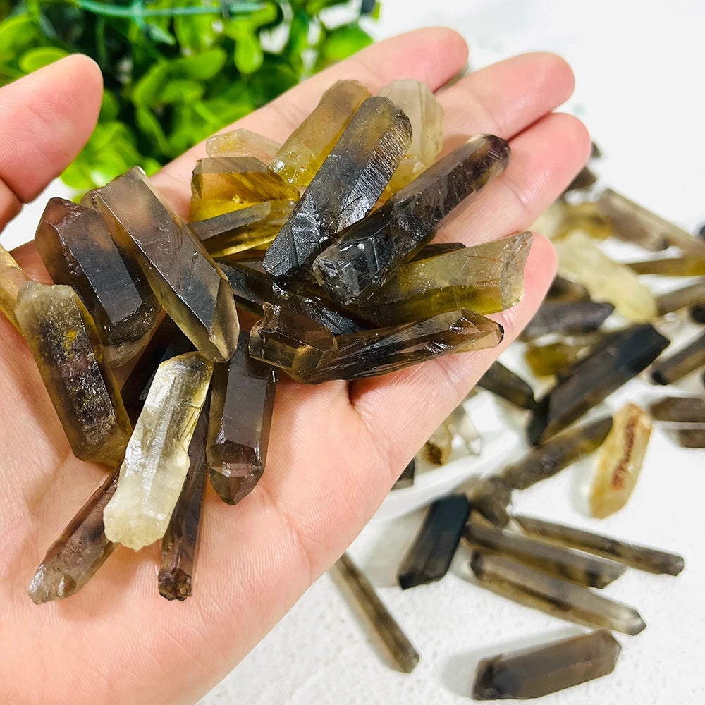 New Arrival Natural Raw Smoky Crystal Point Spiritual Healing Stone Rough Smoky Point for Decoration