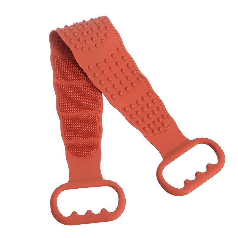 100% Silicone Body Brush Bath Belt Bath Shower Exfoliating Back Brush Belt