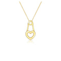 Custom Dainty 18K Gold Plated Heart 925 Silver Necklaces for Girls Accessories Jewelry