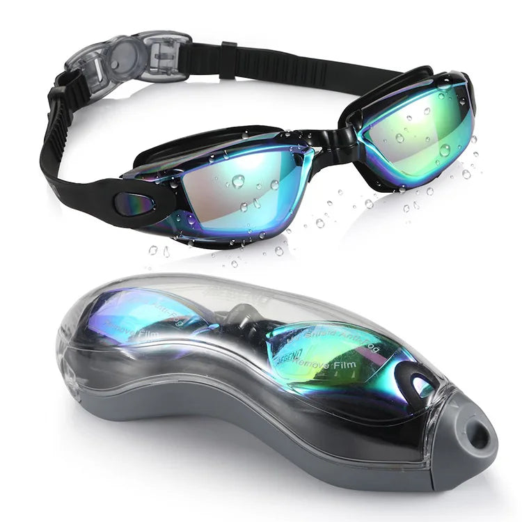 Hot Sale Swim Goggles Swimming Goggles No Leaking Anti Fog UV Protection Triathlon Swim Glasses with Protection Case