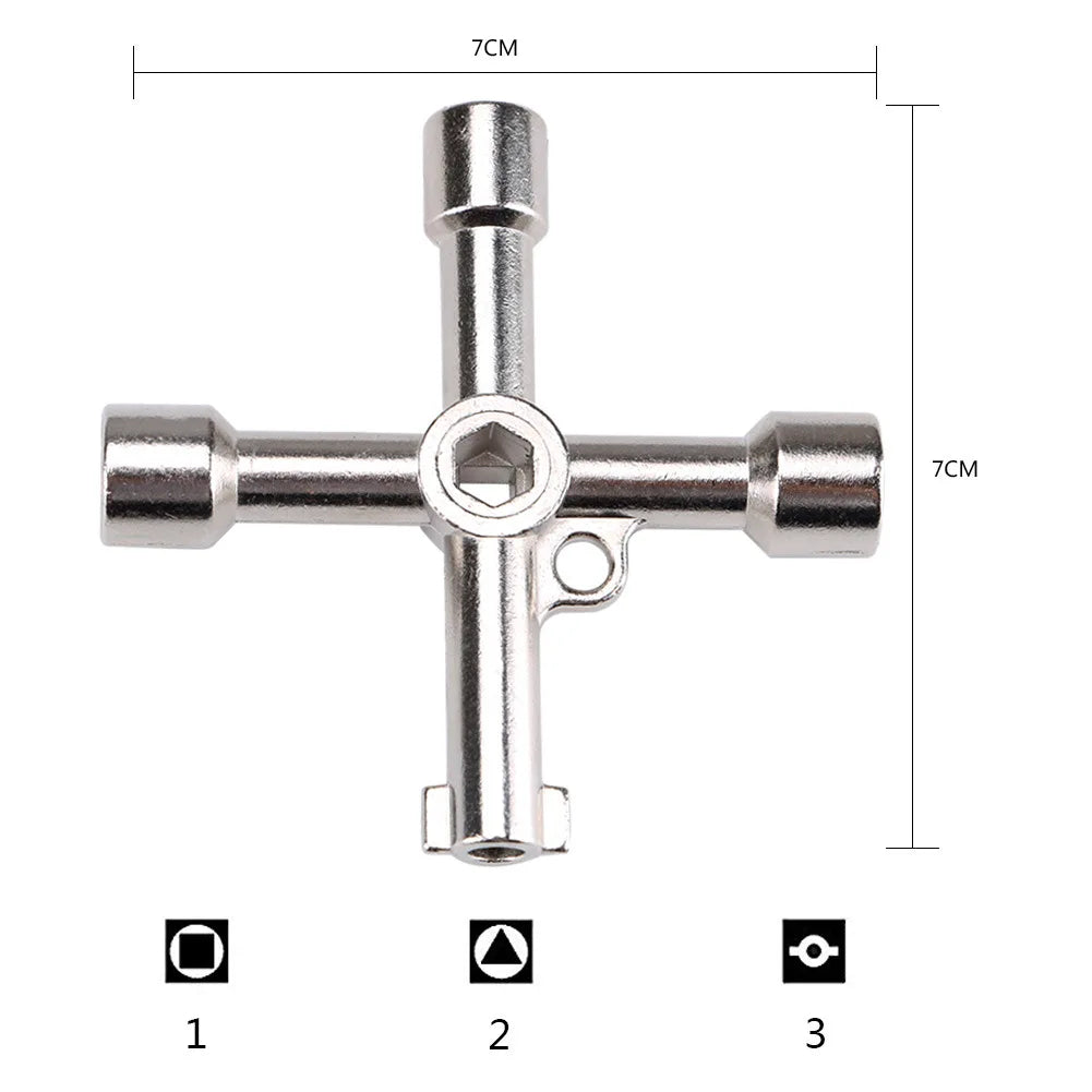 Bestline Black and Silver Cross Wrench Key OEM DIY Model Fg-oo1