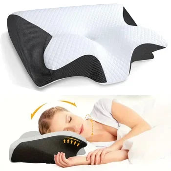 Pillow Memory  Shaped Butterfly Neck Pillow Slow Rebound Protection for Cervical Spine Memory Cotton Pillow Core