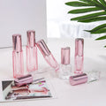 Square Shape Glass PINK Car Perfume Bottles Pendant 6ml Perfume Empty Hanging Car Diffuser Bottle