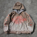 YSJY Wholesale Custom Streetwear Heavy Cotton Sun Fade Hoodie French Terry Pullover Distressed Acid Wash Hoodie for Men