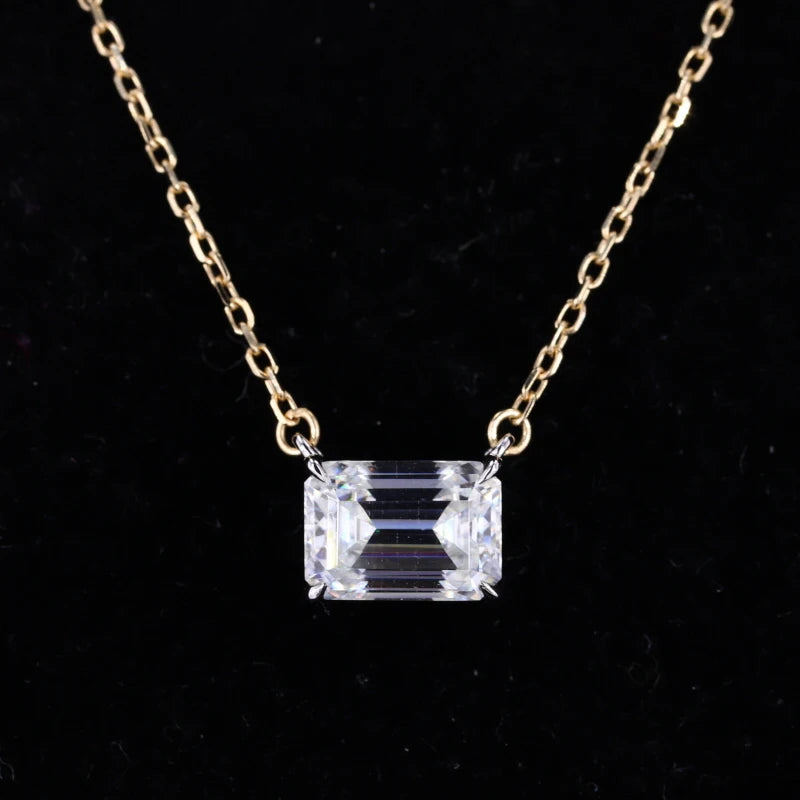Starsgem DEF Moissanite Vvs Diamond Yellow Soild Gold Dainty Custom 14k Gold Link Necklace