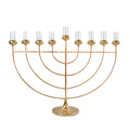 Factory Fan Shaped Tall Gold Metal Candlesticks for Wedding Centerpieces