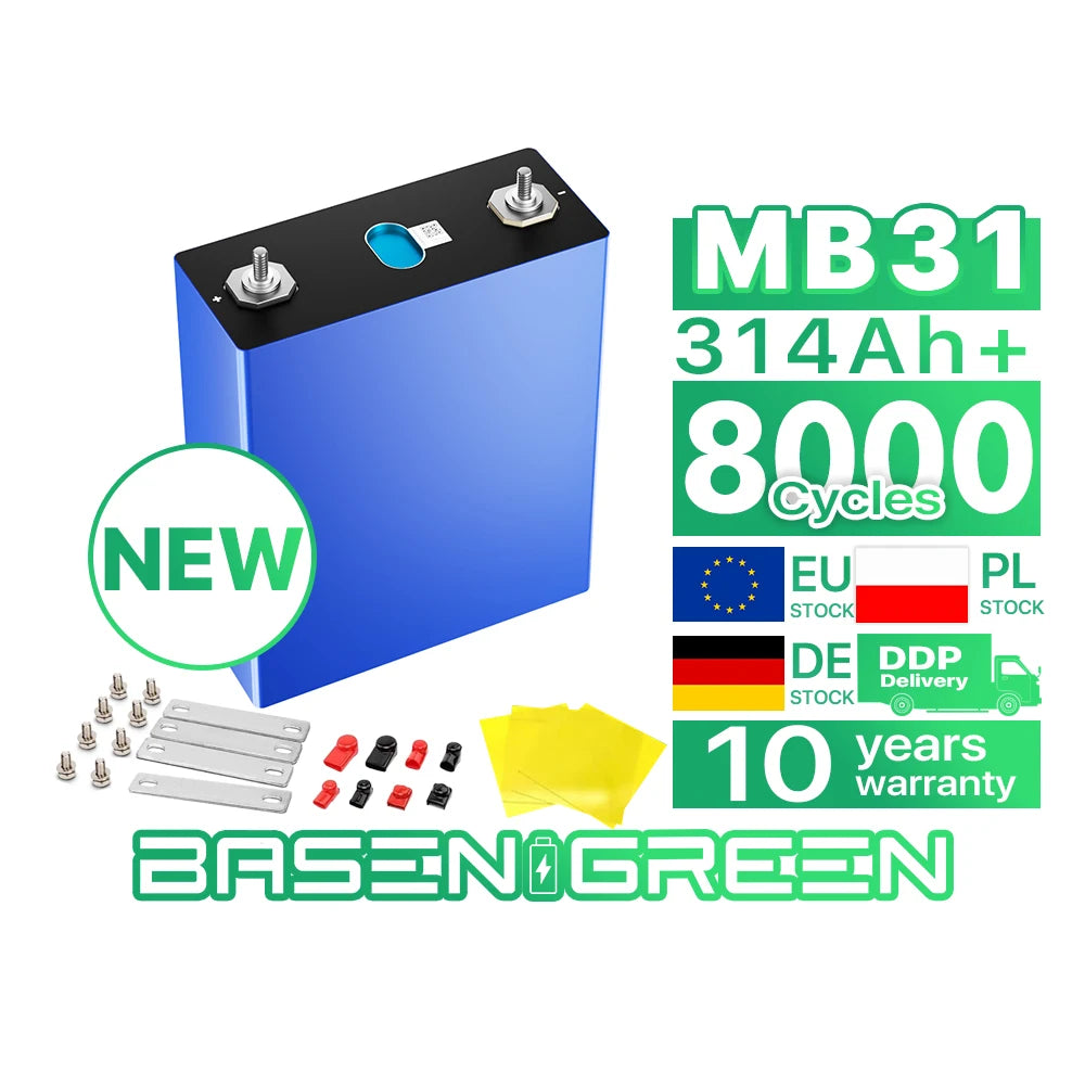 BASEN LiFePO4 Lithium Ion Batteries Solar Energy System 3.2v 50Ah 80Ah 105Ah 202Ah 230Ah 272ah 280Ah 302Ah Lifepo4 Battery