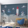 Cartoon Starry Sky Moon Wallpaper Bedroom Boys' and Children's Room Mural