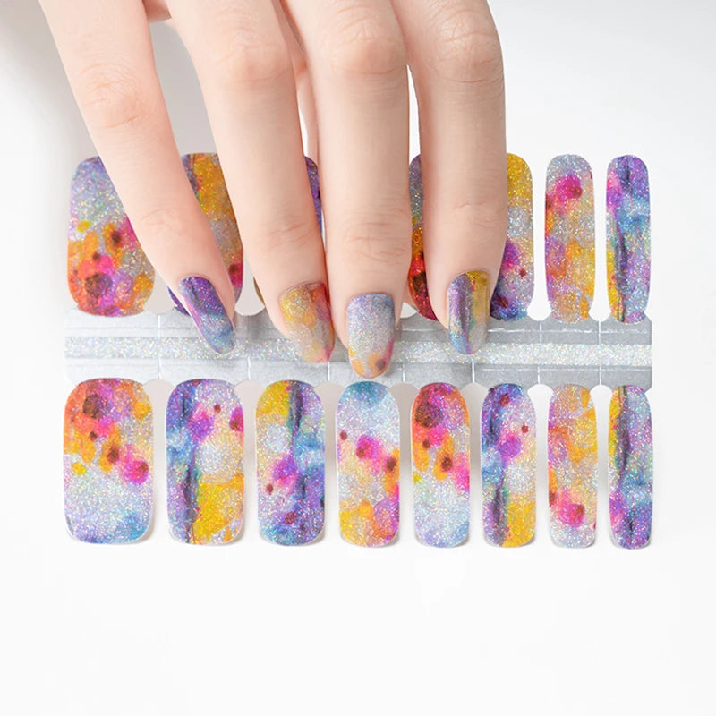 Huizi Factory Supplier  Manicure Art Decoration  Nail Polish Sticker Wraps