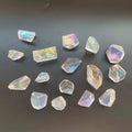 Natural Crystals Angel Aura Clear Quartz Crystal Polished Freeform Healing Stones Aqua Aura Quartz