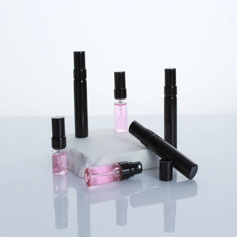 Clear Glass Perfume Dispenser Pressing Spray Sample Bottle 2ml 3ml 5ml Portable Empty Mini Glass Bottle