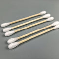 Buds Tip Ear Cleaning Daily Use OEM Ear Buds Factory Eco Friendly Organic Cleaning Wood Stick Cotton Swabs