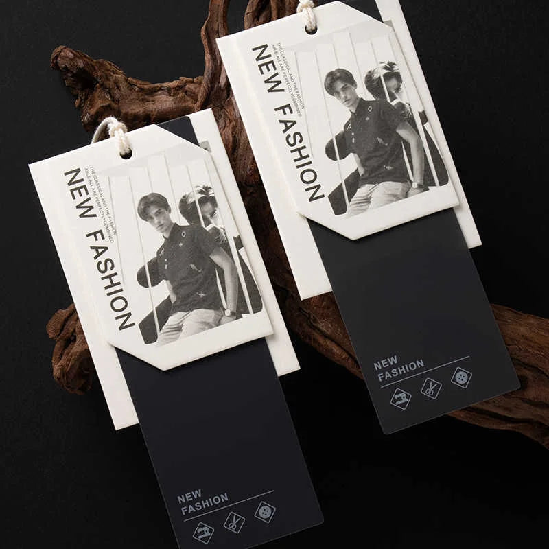 Hot Products Clothing Brand Hangtag Wholesale Custom Price Name Logo Print Paper Cardboard Hang Tag With Cotton String